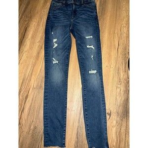 A&F Abercrombie & Fitch Jeans Womens 27/4L Simone High Rise Skinny Distressed